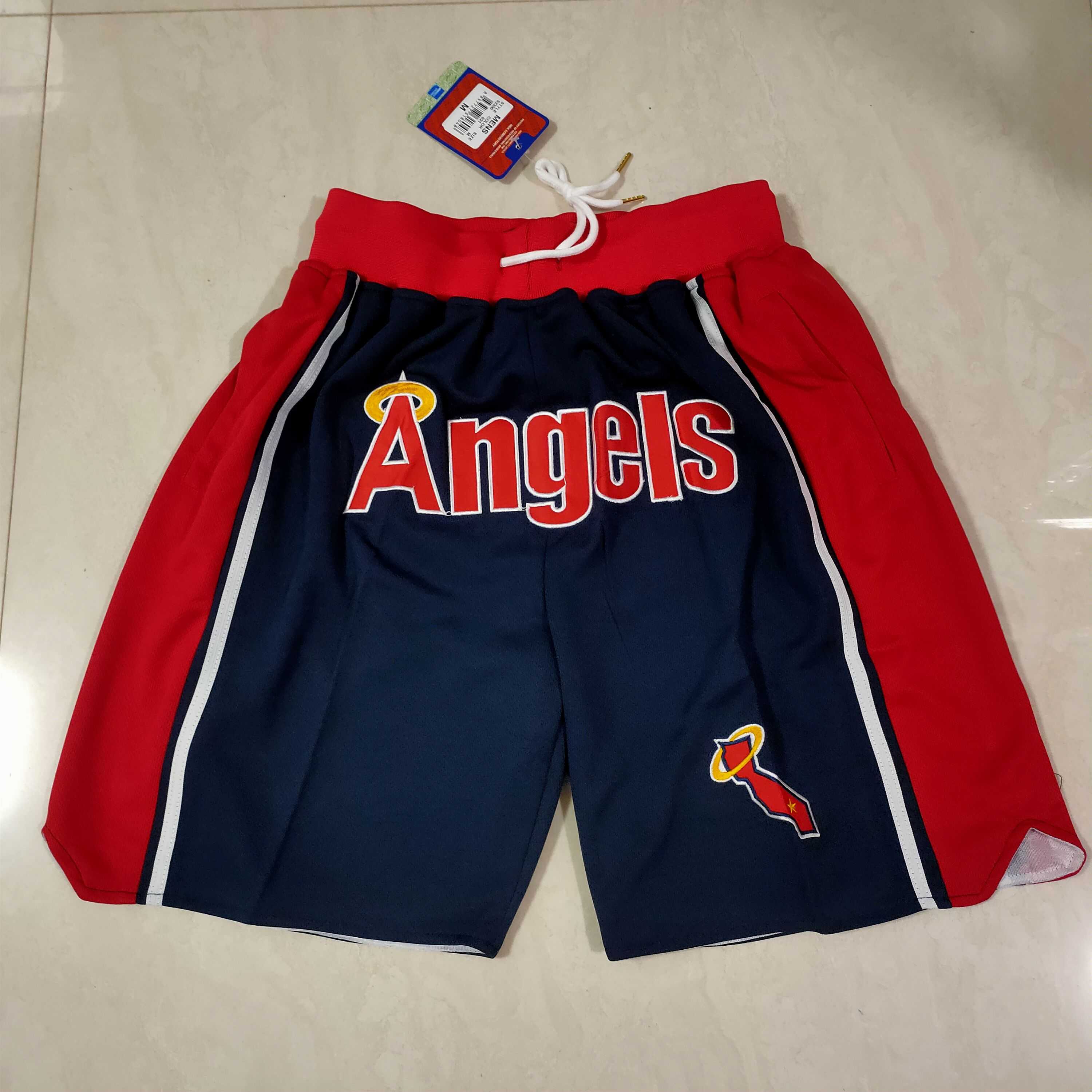 Men MLB Los Angeles Angels Blue Shorts